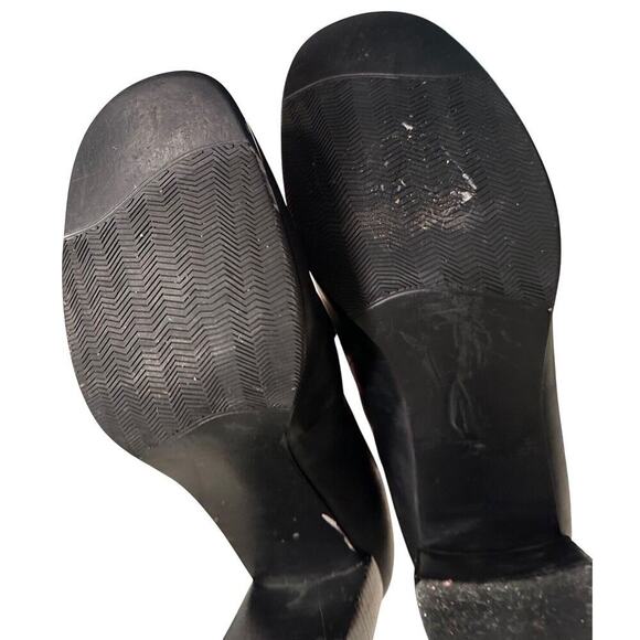 Apostrophe Tanner Black Leather Loafers Chunky Heeled 
 Sz 9 Y2K Academia Witchy - Picture 7 of 16